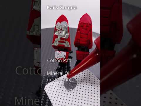 (Easy Gunpla Tutorial) Silver Panel lining using Paint Marker & Mineral Oil #gundam #gunpla #plamo