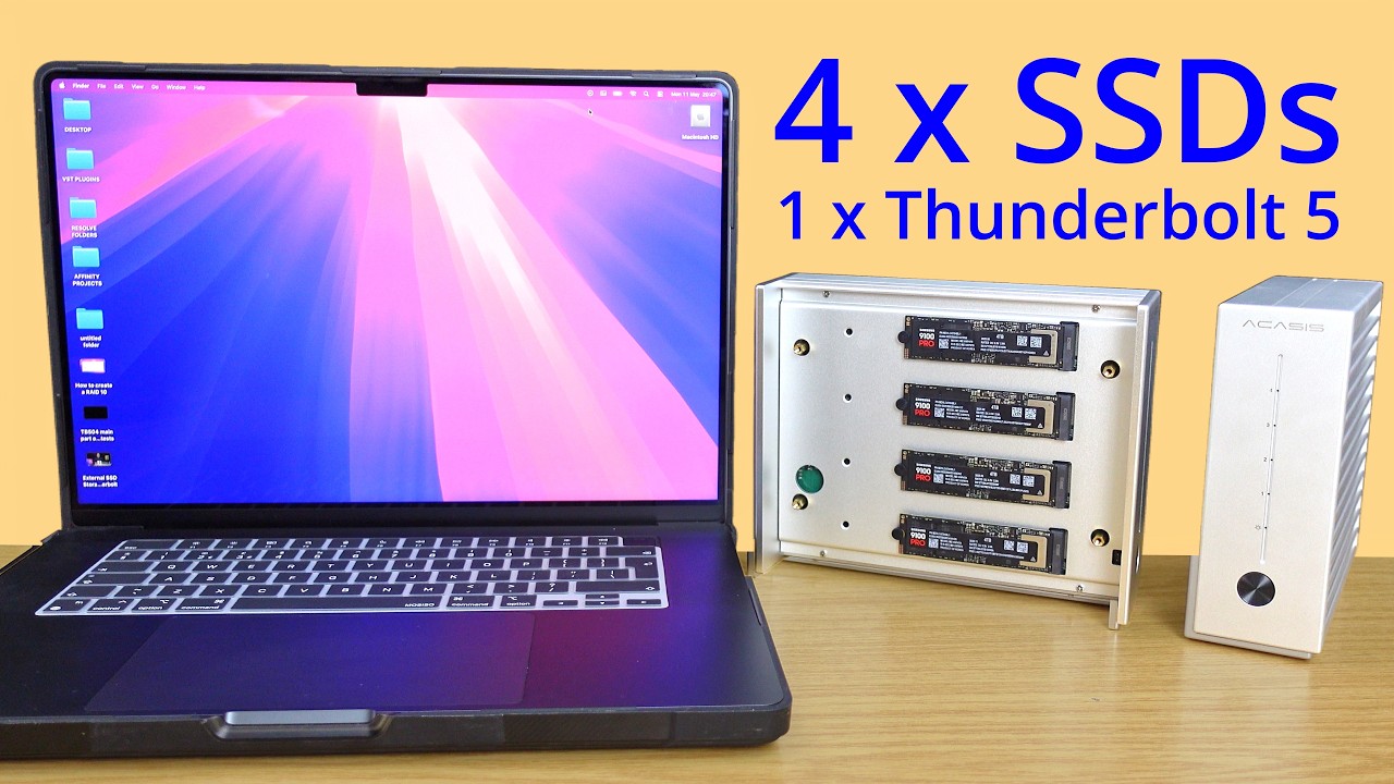 Acasis TB504 80Gb 4x NVMe SSD Thunderbolt 5 Enclosure: Review & Speed Tests With M4 Max MacBook Pro