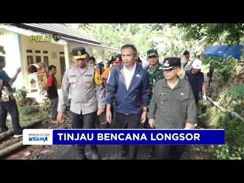 KAPOLDA JABAR TINJAU LOKASI BENCANA LONGSOR DI SUKABUMI