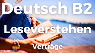 Deutsch B2 Leseverstehen  📖  Verträge | Telc B2 Lesen | Deutsch lernen | Learn German