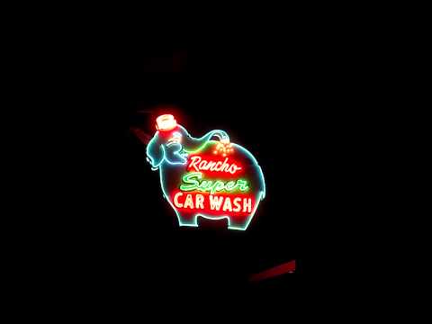 neon sign in action