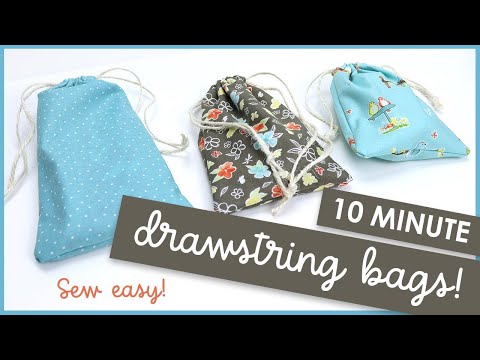 🛍️ How to Sew a Cute and Simple Drawstring Bag from Fabric Scraps