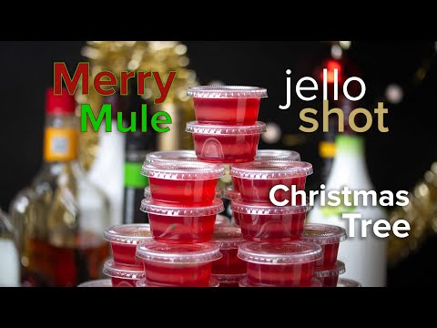 Cranberry Mule Christmas Tree Shots • Tasty