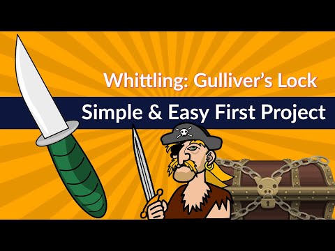 Easy Whittling Project - Gulliver's Lock / rope puzzle - Simple Beginner carving - whittle idea game