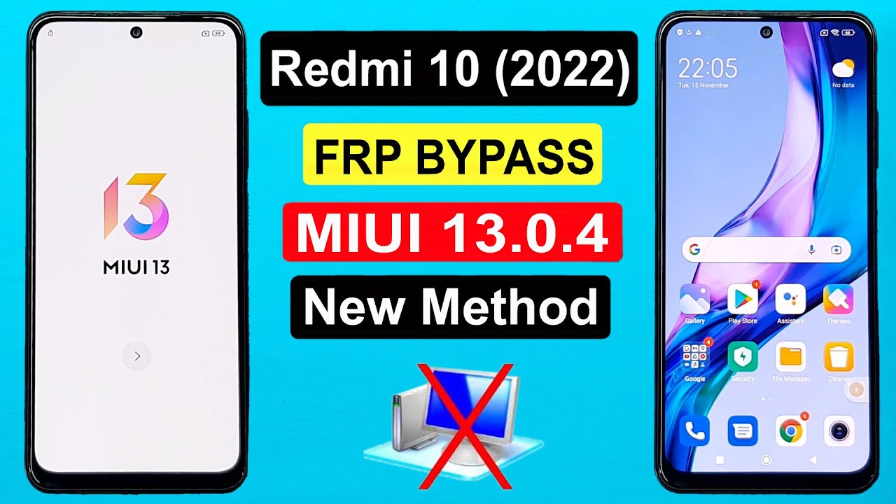 REDMI 10 2022 FRP BYPASS MIUI 13.0 UPDATE | REDMI 10 (21121119SG) GOOGLE ACCOUNT BYPASS WITHOUT PC