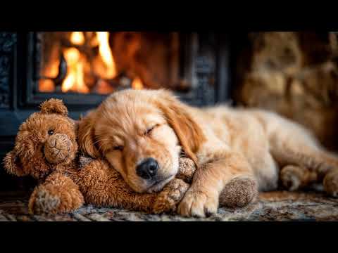 Cozy Autumn Nights 🍁 Relaxing My Dog – Calming Fireplace Music for Puppies & Deep Sleep