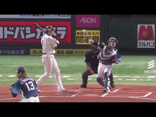 【1回裏】正確な位置への好送球!! ライオンズ・森友哉 見事な盗塁阻止を見せた!! 2022年9月13日 福岡ソフトバンクホークス 対 埼玉西武ライオンズ