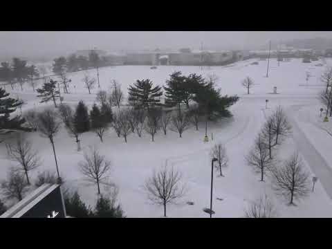 Drone Footage Shows Snowplows Get to Work in Pennsylvania Town