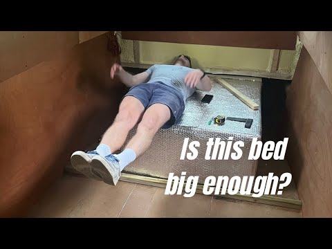 Do we have the biggest narrowboat bed? | installing walls, kitchens & a bed! #narrowboat #canalboat