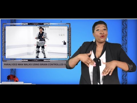 Paralyzed man walks using brain-controlled suit (ASL - 10.6.19)