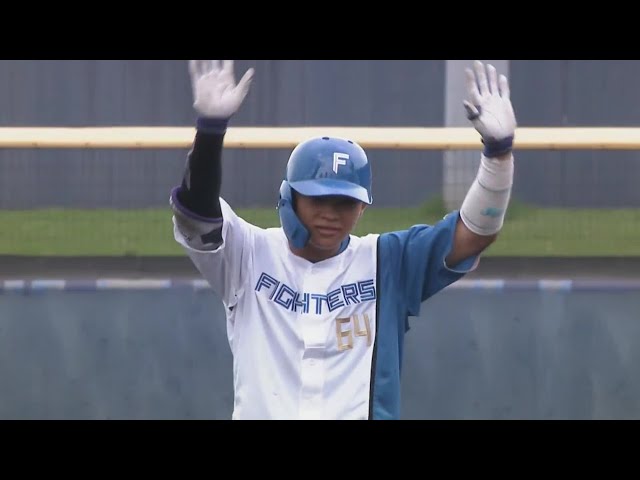 【ファーム】待望の追加点!! ファイターズ・田宮裕涼 レフトへのタイムリー2ベースヒット!!  2023年9月20日 北海道日本ハムファイターズ 対 埼玉西武ライオンズ