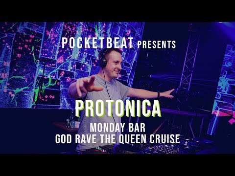 Psytrance mix by Protonica @ Monday Bar God Rave The Queen Cruise [HQ video & audio]