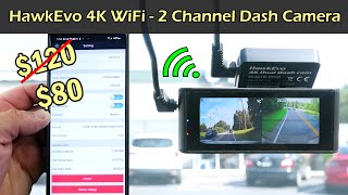 HawkEvo 4K Car Dash Camera | 2 Channel | WiFi | GPS