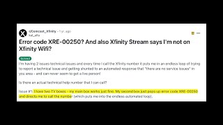 How To Fix Comcast_Xfinity Error code XRE-00250