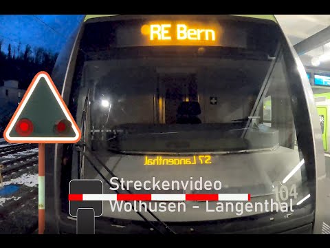Cab ride Wolhusen to Langenthal at night - Führerstandsmitfahrt Wolhusen nach Langenthal bei Nacht