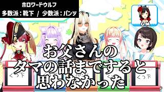 ワードウルフでアウトすぎる発言をする虎金妃笑虎と、チャンネルを破壊されそうになる大空スバル