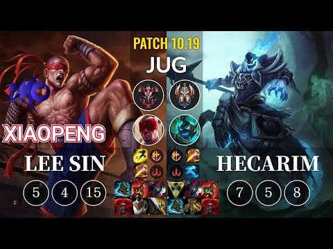 DMO Xiaopeng Lee Sin vs Hecarim Jungle - KR Patch 10.19