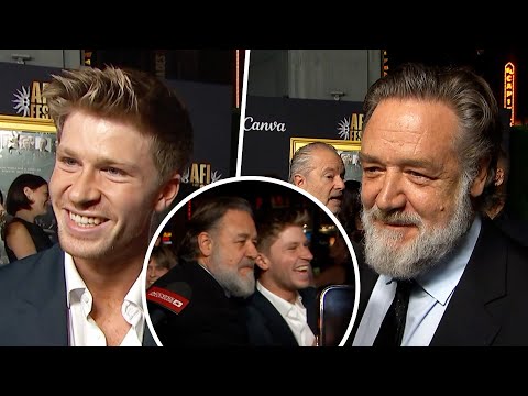 Russell Crowe CRASHES Robert Irwin's Interview w/ Surprise Dance Request