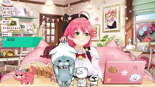 와타메에게 도전장을 내미는 미코[20211001/마인크레프트/사쿠라 미코]