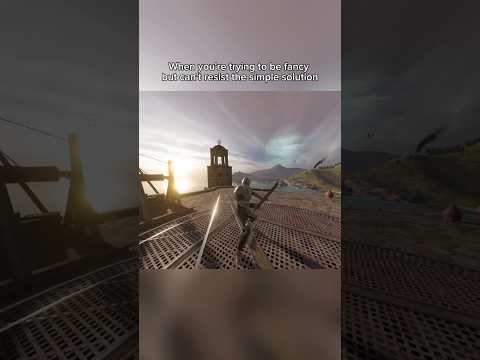 When you're trying to be fancy but can't resist the simple solution - Blade & Sorcery