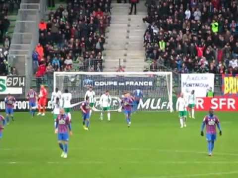 Caen-St Etienne 06/01/2013 deuxième penalty de Fajr