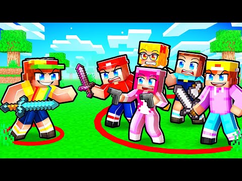 JOHNNY CIRCLE VS FRIENDS CIRCLE IN MINECRAFT!