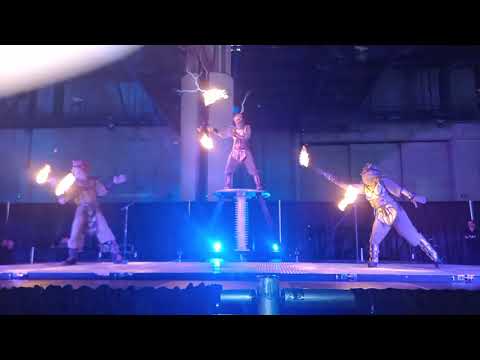 SkyFire Arts Knights ⚔️ fire 🔥electricity ⚡️Dance with Tesla Coil