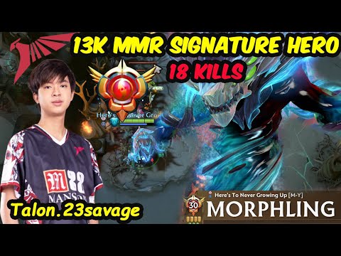 Talon 23savage Morphling 13K MMR Signature Hero TOP1 MMR Server SEA Dota 2 pro Gameplay