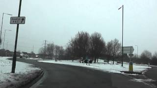 preview picture of video 'Driving Along Broomhall Way, Crookbarrow Way & Whittington Road, Worcester, UK 20th January 2013'