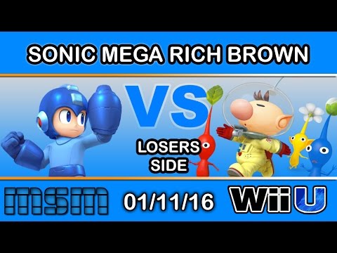 MSM 32 - Sonic Mega (Mega Man) Vs. Rich Brown (Olimar) Losers Side - Smash Wii U