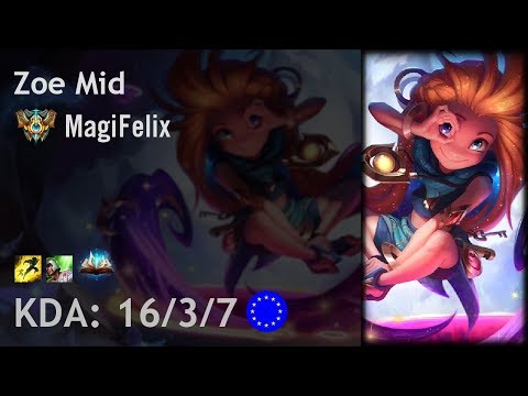 Zoe Mid vs Xin Zhao - MagiFelix - EUW Challenger Patch 8.1