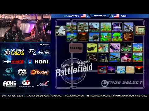 EVO 2018 - AbsentPage (Fox) vs Mikey (WA) (Marth) - Pools Round 1 - SSBM