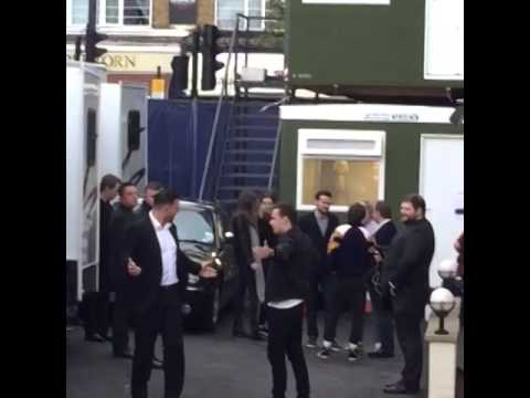 Liam, Louis, Niall, Eleanor and Fizzy outside the X Factor studios - 02.11.2014
