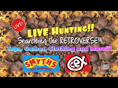 LIVE RETRO HUNTING - CEX, CHARITY SHOPS AND SMYTHS!! TOYS, GAMES, CLOTHING AND MORE!!!!!!