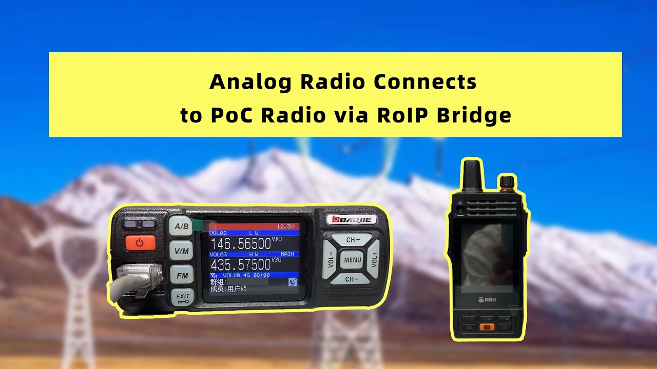 Analog Radio Connects to PoC Radio via RoIP Gateway