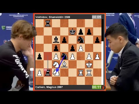 🔴 Magnus Carlsen vs Vokhidov Shamsiddin || World Blitz 2023