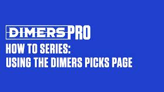 How to use the Dimers.com Picks Page