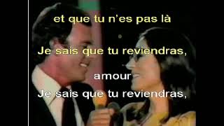 Juglio IGLESIAS - Nana MOUSKOURI, « Se que volverás », Chanté ESPAGNOL + Trad FR