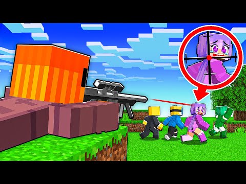 ARMAS CHETADAS vs  CAZADORES en Minecraft!