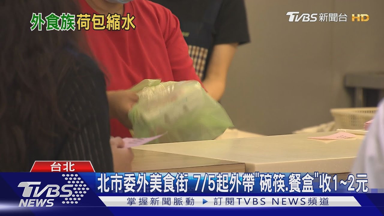 北市委外美食街　7/5起外帶「碗筷、餐盒」收1到2元