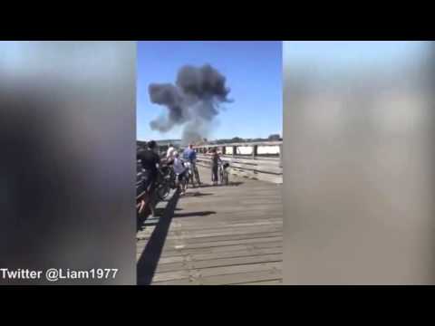 Terrifying footage from Hawker Hunter crash in Shoreham   Seven dead in Shoreham Airshow disaster