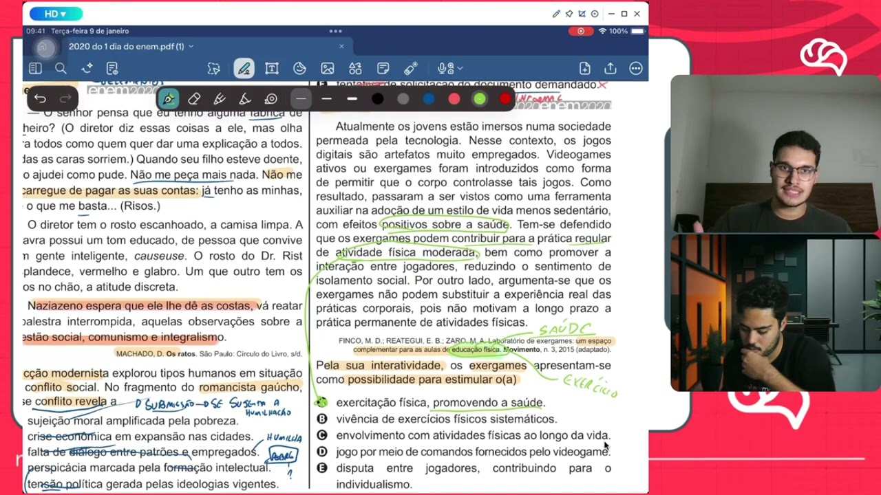 Resolução em Vídeo — Questão 42 ENEM 2020