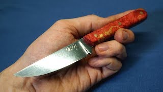 Making a D2 Steel Knife with a Stabilized Wood Handle