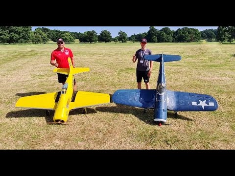 CORSAIR F4U & BEARCAT F8F ZIROLI WW2 RC FIGHTERS DUO DISPLAY - DEANO & GREGG WESTON PARK # 1 - 2022