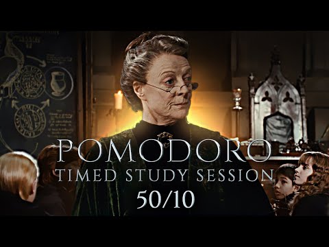 Mcgonagall's Study Session📚POMODORO 50/10 Transfiguration Classroom✨Focus, Relax & Study at Hogwarts