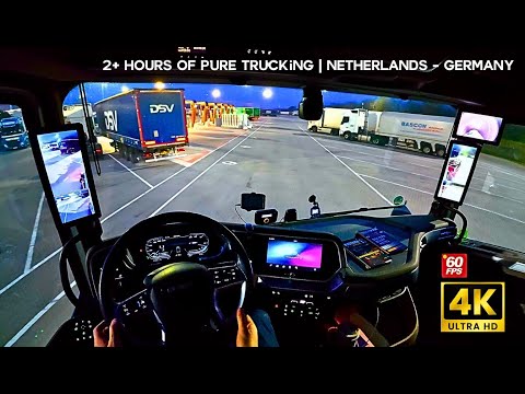2+ Hours of Pure Trucking | Netherlands - Germany | 4K POV | No Commentary Container Delivery
