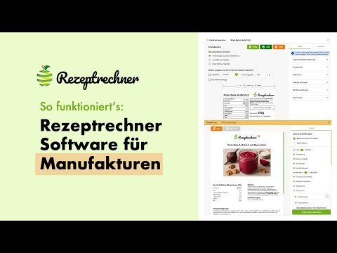 Rezeptrechner Software für Manufakturen - So funktioniert's
