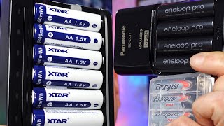 Battery life Xtar Li-ion vs Panasonic Eneloop Pro vs Energizer Max