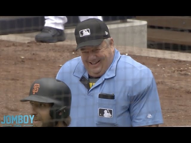 Madison Bumgarner doesn't realize he struck out and Joe West got giddy, a breakdown
