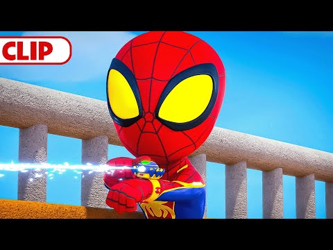 Spin and Ghost Spider Turn Invisible 👀 | Marvel's Spidey and his Amazing Friends | @disneyjr